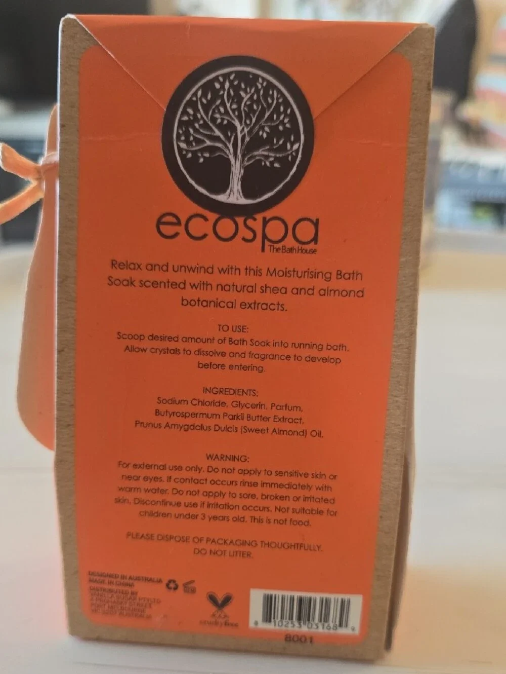 Ecospa Moisturising Bath Soak Natural Shea & Almond